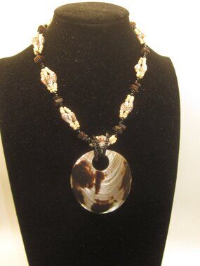 Mother of Pearl and Shell Choker Necklace